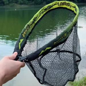 BAKAWA Folding Fishing Landing Net 25S 30L Portable Fish Scoop Net with Carry Bag Lightweight Trout Bass Carp Fishing Tackle