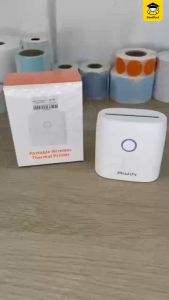 Printer Mini เครื่องปริ้นพกพา พิมพ์สติ๊กเกอร์ เครื่องปริ้นไร้หมึก Aiyin Q2 ไม่ใช้หมึก ใช้งานง่าย รองรับขนาดหน้ากระดาษ 57x30mm บลูทูธ Bluetooth