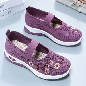 CHUNZULI | Easy-On Elderly Slippers Summer Canvas Sandals Breathable Mesh