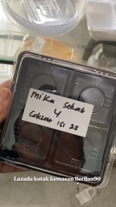 Kemasan Mika SK 4 Sekat 4 putih Tutup Bening Isi 25 - Ukuran 13x13x45 cm