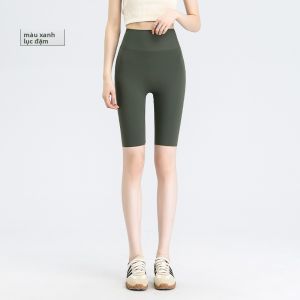 MiiOW | Quần tập yoga Ice Silk năm điểm mùa hè mỏng mặc ngoài trời quần an toàn quần đùi xe đạp nâng hông quần đùi năm điểm