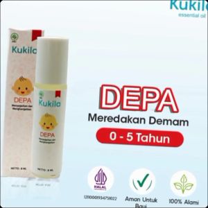 KUKILA DEPA demam panas FEVER DROP ESSENTIAL OIL BABY 8ml minyak untuk Anak bayi Usia 0-5 Tahun