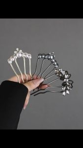 f4 Sirkam Sanggul Impor untuk Pesta Korean Fashion Crystal Hair Comb Rhinestone Updo Hairpin CPRM