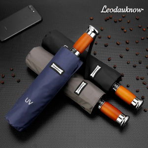 LORDWEY ของแท้ยี่ห้อร่มขนาดใหญ่ผู้ชายธุรกิจ1.2เมตรอัตโนมัติร่ม Windproof 10K ไม้ Handle ร่มกอล์ฟ Rain