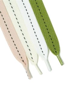Wide Shoelace 2cm1.5cm Clunky Sneakers with Beige Black and White Pink and Green Middle Dot Athleisure Decorative Shoes Bathroom