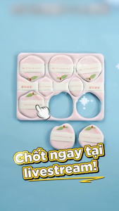 Set 8 Mút Tự Xé AMORTALS Peach Farm Dùng Khô Ướt Thiết Kế Vỉ Siêu Mềm Tiện Dụng