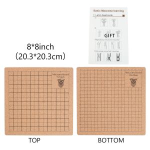 Cork Macrome Mat Fixed Pin Checkered Cork Board Checkerboard Printing Portable Woven Rope Cushion Weaving Rope Multiple Sizes