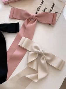 Kẹp Mỏ Vịt Nơ Ruy Băng Siêu Dài 71cm Thắt Tóc Sang Chảnh Dành Cho Nữ Thời Trang Hàn Quốc