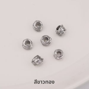 VFeel ลูกปัดชุบทองแดง 18K ลูกปัดแยกสำหรับงานฝีมือ DIY เครื่องประดับ ลวดลายเก๋ไก๋ เครื่องประดับแฟชั่นสำหรับฤดูใบไม้ผลิ