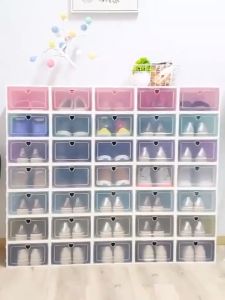Large Size Transparent Shoe Box: A Foldable Storage Solution