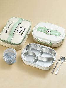 Large Capacity 304 Stainless Steel Lunch Box Compartmentalized Insulated Meal Container for Students School Cafeteria Children