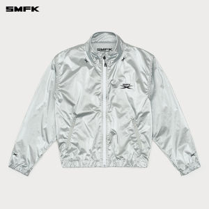 SMFK | Stylish Interstellar Design Casual Outdoor Jacket Silver Loose