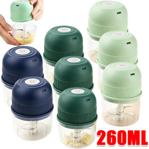 Electric Garlic Chopper Meat Grinder / Mini Wireless Rechargeable Fruit Vegetable Chill Pepper Grinder / Portable Detachable Home Garlic Masher