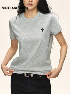 Straight Shoulder Solid Color Short Sleeve T-shirt Slim Fit