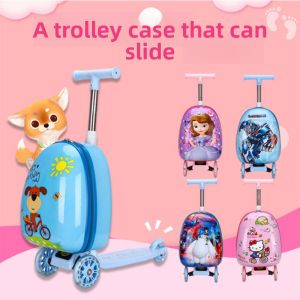 MLZH | Cartoon Luggage with Scooter Function 16 inches