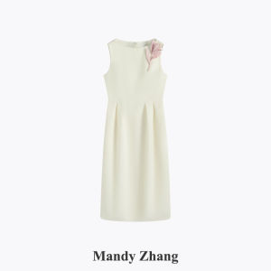 Elegant White Acetate Dress