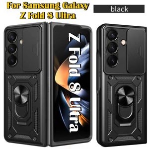 Heavy Duty Armor Box Shockproof Cases for Samsung Galaxy Z Fold 8 Ultra 7 6 5 4 5G Car Magnetic Finger Ring Holder Hard PC Cover