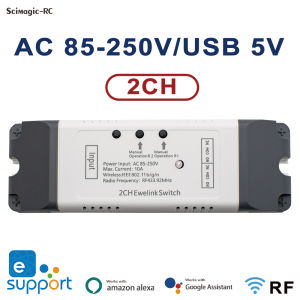 2 Channel Zigbee Smart Wifi Electric Actuator Motor ControllerDC AC 12V 24V SwitchRF433 Remote2CH Pulse Relay Module
