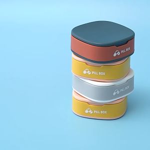 Portable Travel 4/6 Compartment Large Capacity Sealed Medicine Pill Box Vitamins Dispenser Container Bekas Ubat HH184