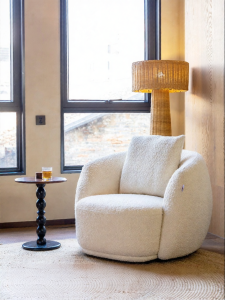 PURPLE LEAF | Luxurious Teddy Plush Single Sofa Chair