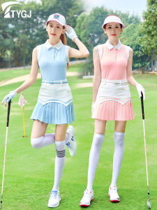 Golf Ball Womens Skirt Anti-Wardrobe Malfunction Exercise Skort Pleated Skirt Slim-Fit Slim Looking Golf Womens Clothes Clothes