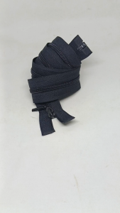 Resleting Zipper Ritsleting 125 cm Type Gigi Coil Halus Model Set Open End Buka Lepas Warna Hitam Kode KK Harga Per Biji