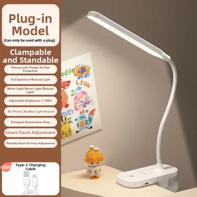 Clip-on LED Desk Lamp Bright Eyes Protection Reading