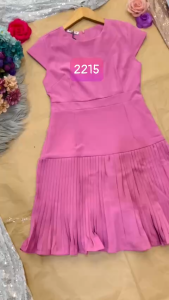 MYDU SALE 🌸 | MS 2215 – Đầm Dự Tiệc Xòe Dập Ly Lai Dáng Bay Nhẹ Nhàng Tôn Vóc Dáng