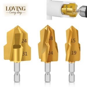 3Pcs PPR Lifting  Stepped Drill Bit Hexagon Shank Water Pipe Connection Tool 20/25/32mm