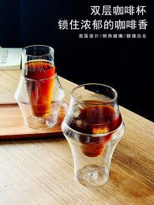 แก้วกาแฟทรงกลวง แก้วกาแฟเย็นสไตล์อเมริกัน แก้วกาแฟลาเต้ แก้วแก้วน้ำทนความร้อนสูง แก้วดื่มชาเย็นในช่วงบ่าย