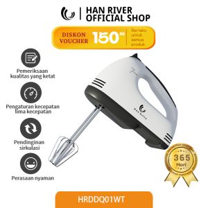 HAN RIVER hand mixer kue /(Garansi 365 hari/bisa COD)/ originalasli 150W Electric pengocok telur Dough Cakes Bread Egg Pengocok Telur Dengan 7 Kecepatan Mixer Kue Garansi 1 Tahun - Lazada