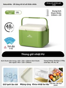 NatureHike | Thùng giữ nhiệt chuyên dụng cho cắm trại ngoài trời và mang theo xe ô tô