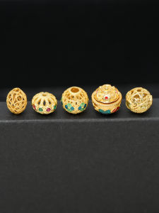 925 Silver Blue Burnt Dragonfly Eye Hollow Lucky Bead Wealth Character Bauble Rotatable Handmade Beaded Bracelet Accessory