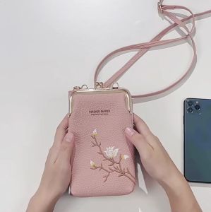 Embroidered Niche Bag Womens Mini Mobile Phone Bag Crossbody Long Fashion Womens Wallet