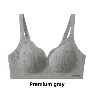 MiiOW | Cat Woman Seamless Bra Gathered Anti-Sagging Small Chest Illusion Underwear Adjustable Straps Soft Support Push Up New 2025