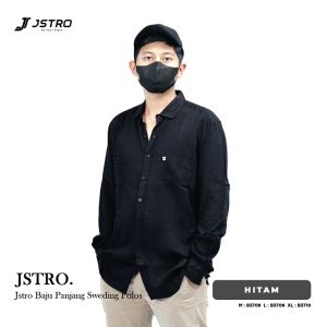 Jstro Kemeja Panjang Sweding Hitam