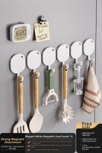 Auzzo | Magnetic Attracting White Soft Cloth Replacement Enamel Storage Rack
