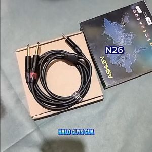 N26 ORIGINAL KABEL AUDIO SHLEY ASLEY USA TYPE C HP HANDPHONE TIPE TO XLR MALE FEMALE STEREO MINI 2 M