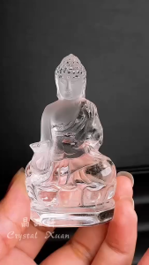 【 现货 】💰 7cm高 白水晶释迦牟尼佛摆件｜净化磁场 × 智慧启迪 × 平安守护｜Clear Quartz Shakyamuni Buddha (7cm)｜Purification • Wisdom • Protection