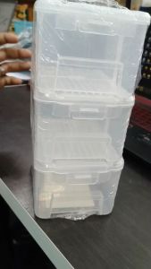 JADEVER ชุดกล่องใสใส่อะไหล่ 3 ชิ้น รุ่น JDTB8333 (3PCS TRANSPARENT STORAGE BINS SET)