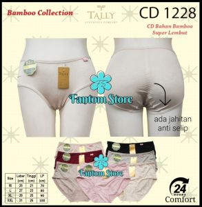 TALLY CD 1228 - CELANA DALAM WANITA ANTI SELIP (MID WAIST)