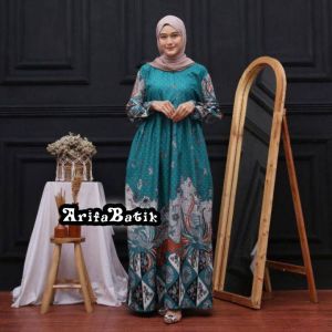 (COD GRATIS ONGKIR )NEW GAMIS BATIK MOTIF TERBARU 2025