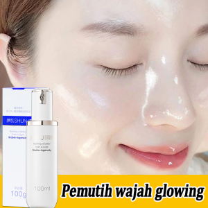 SHUNJI Serum Essens Kulit 100ml Serum Pemutih Mengecilkan Pengecil Pori Pori Di Wajah Kontrol Minyak Pemutih Moisturizing Anti Jerawat