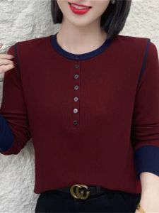 QIAOXIZI | Colorful Round Neck Long Sleeve Loose Fitting Slimming Womens Sweater