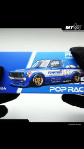 Pop Race 1/64 PANDEM DATSUN 620 BLUE