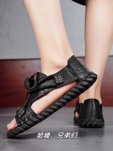 Nanjiren | Mens Fall Soft Sole Sandals for Driving Wading Beach Leather