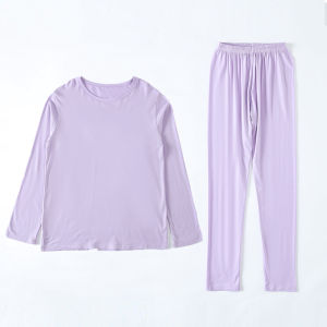 Childrens Modal Home Clothes Long Sleeve Sleepwear Set Thin Baby Suit for All Seasons Comfortable Breathable Moisture Wicking