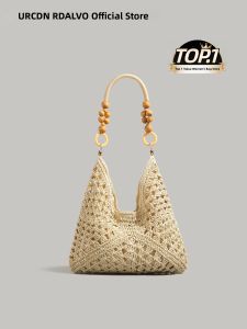 URCDN RDALVO | Casual Beach Vacation Hollow Woven Tote Bag