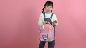 2026 High Quality kuromi backpack for girl school bag canvas Suitable for younger students  Kuromi Bagpack Kindergarten School Bag
