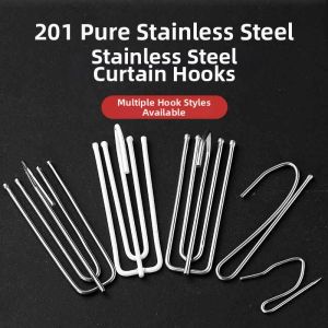 Curtain Hooks Small Large Pointed Zinc Plated